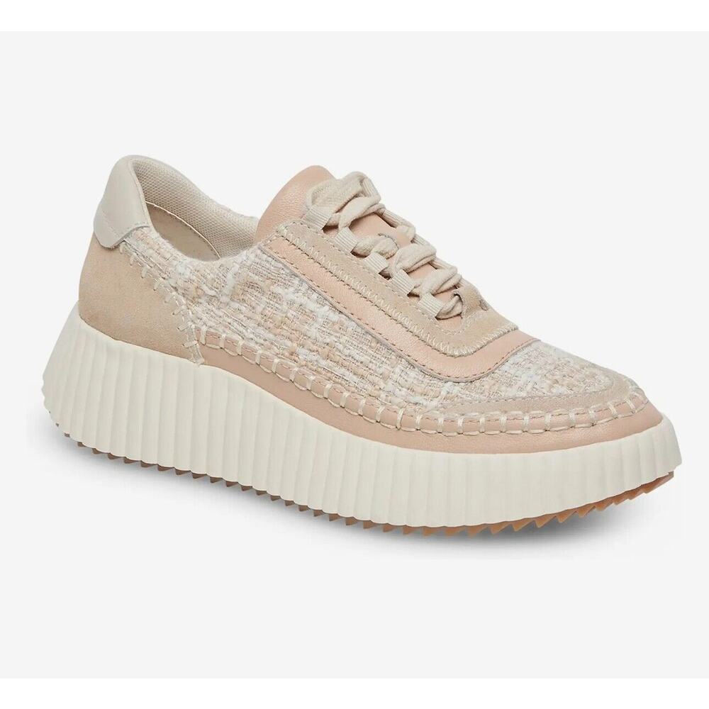 $125 MSRP - Dolce Vita Dolen Woven Knit Sneakers - Size 7 - Ivory - NWB